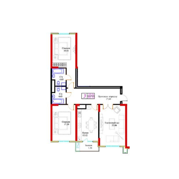 Узбекфильм / Uzbekfilm. 3 xona uy / 3 kom.kvartira