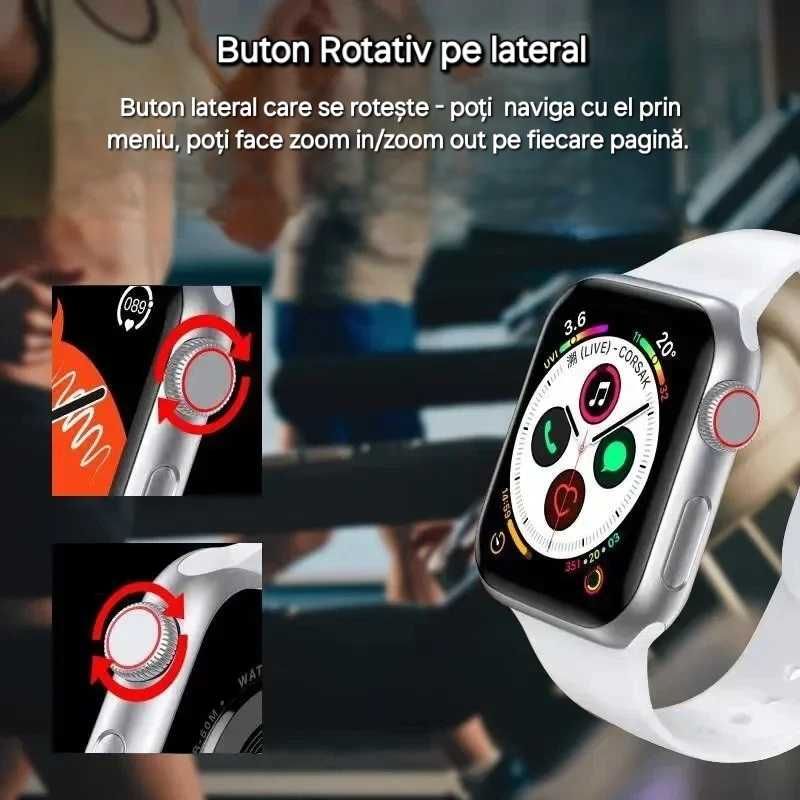 Smartwatch tip Apple Watch. Apeluri pe ceas. Full touch. Multe culori.