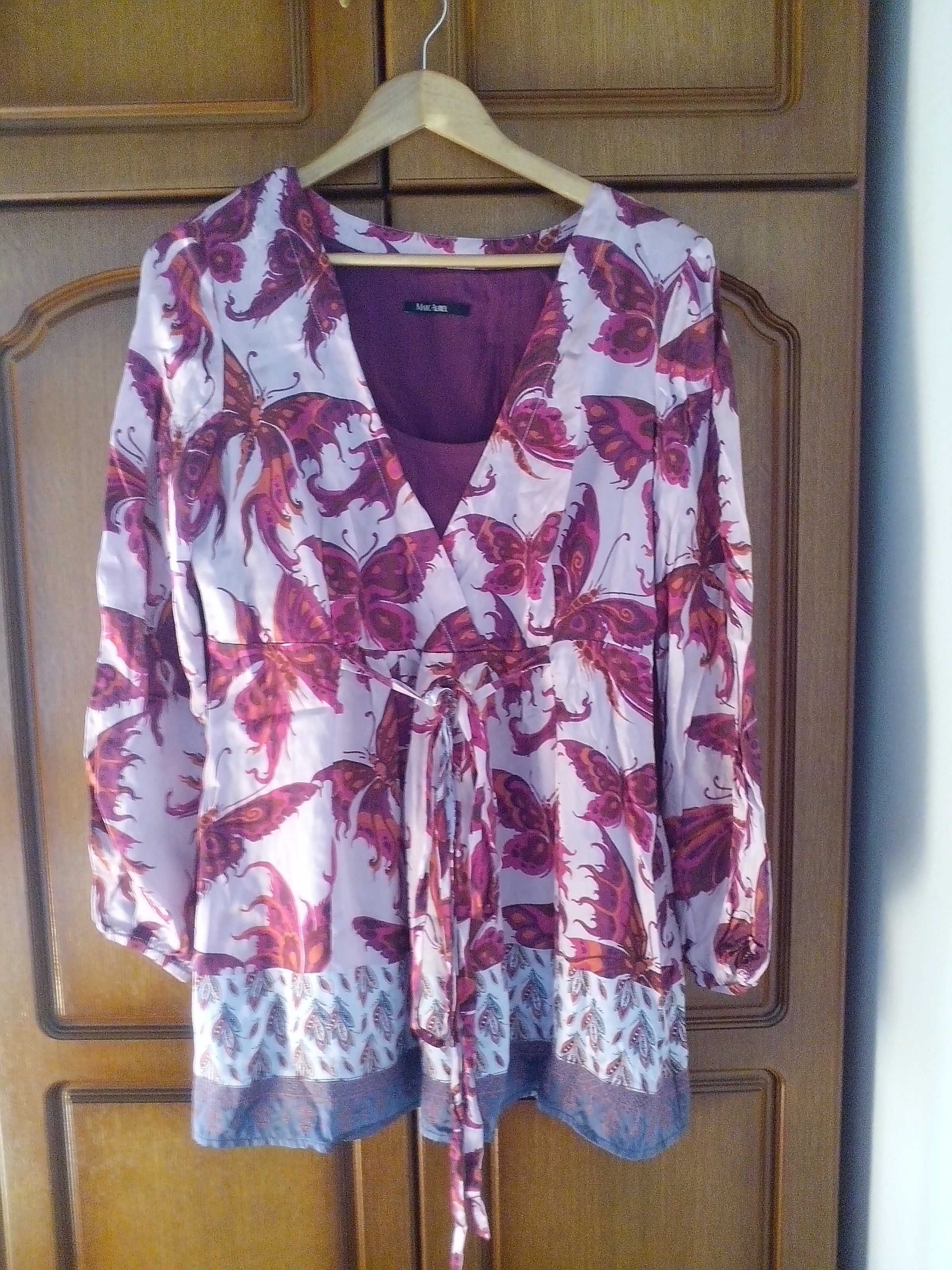 bluza lunga,masura 44,matase naturala,marca Marc Aurel,stil boho chic