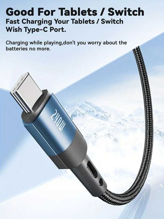 Кабел за бързо зареждане PD3.1 Мощност 240W/USB Type-C до USB-C 8K60Hz