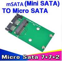 Адаптер 1.8" Micro SATA HDD към mSATA SSD + Гаранция