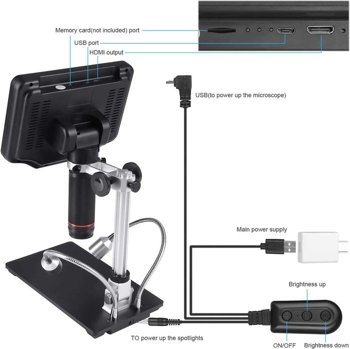 Andonstar AD407 3D HDMI  цифров микроскоп