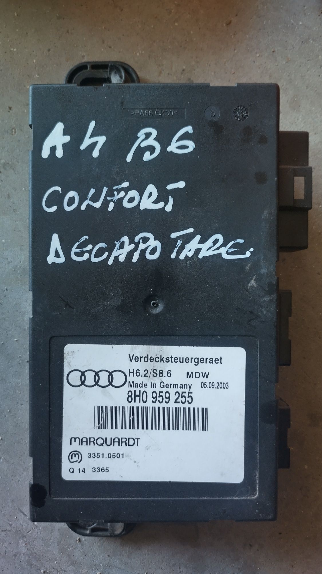 Calculator confort A4 B6 decapotare