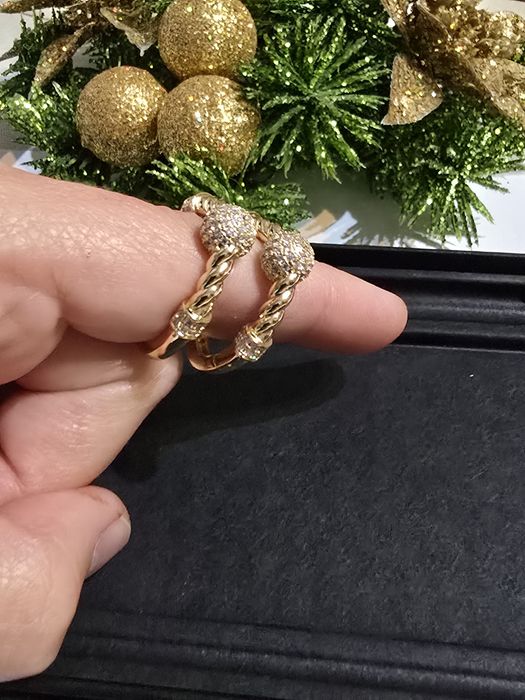 Cercei placati cu aur 14 karate