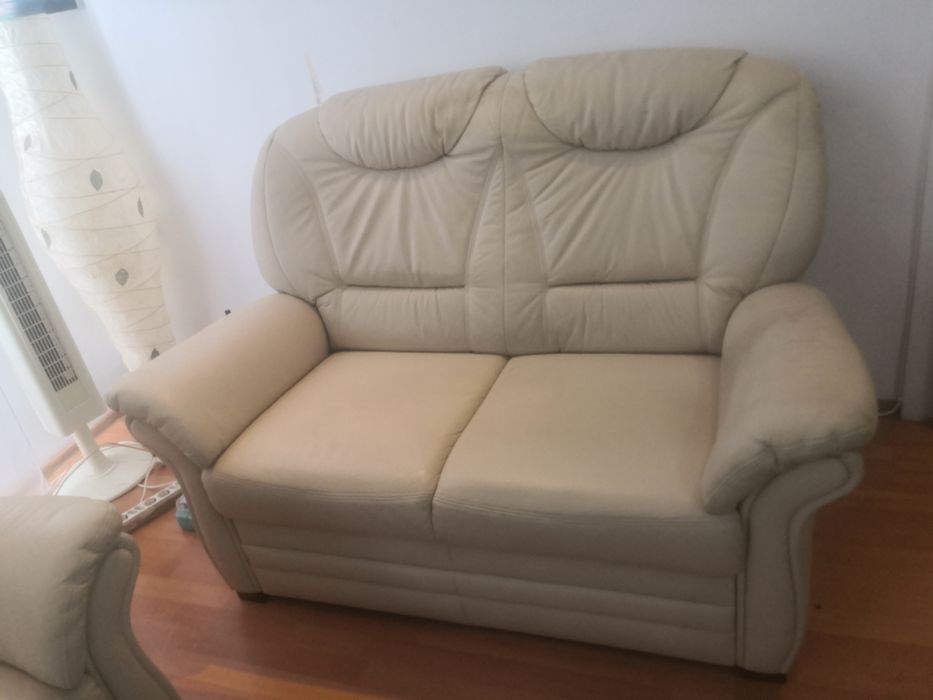 Canapea din piele naturala canapea cu lada de 2 persoane