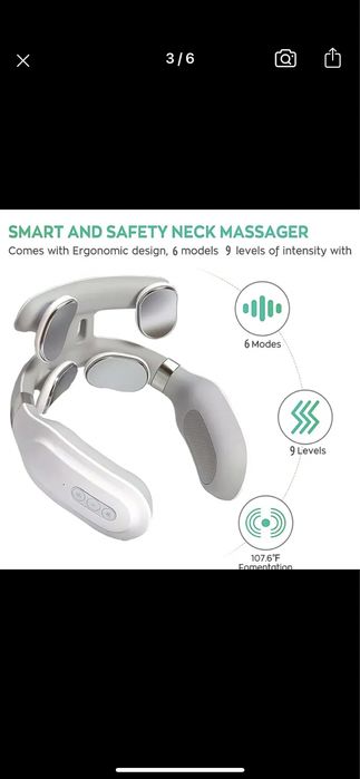 Dispozitiv/ masor de gât inteligent, ergonomic și sigur