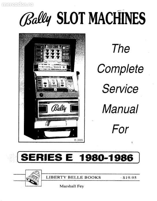 Manual Complect Service BALLY SLOT MACHINE serie E 1980-1986