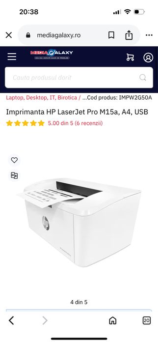 Imprimanta Hp laser jet pro M15a
