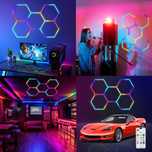 Led RGB осветление 5 хексагона