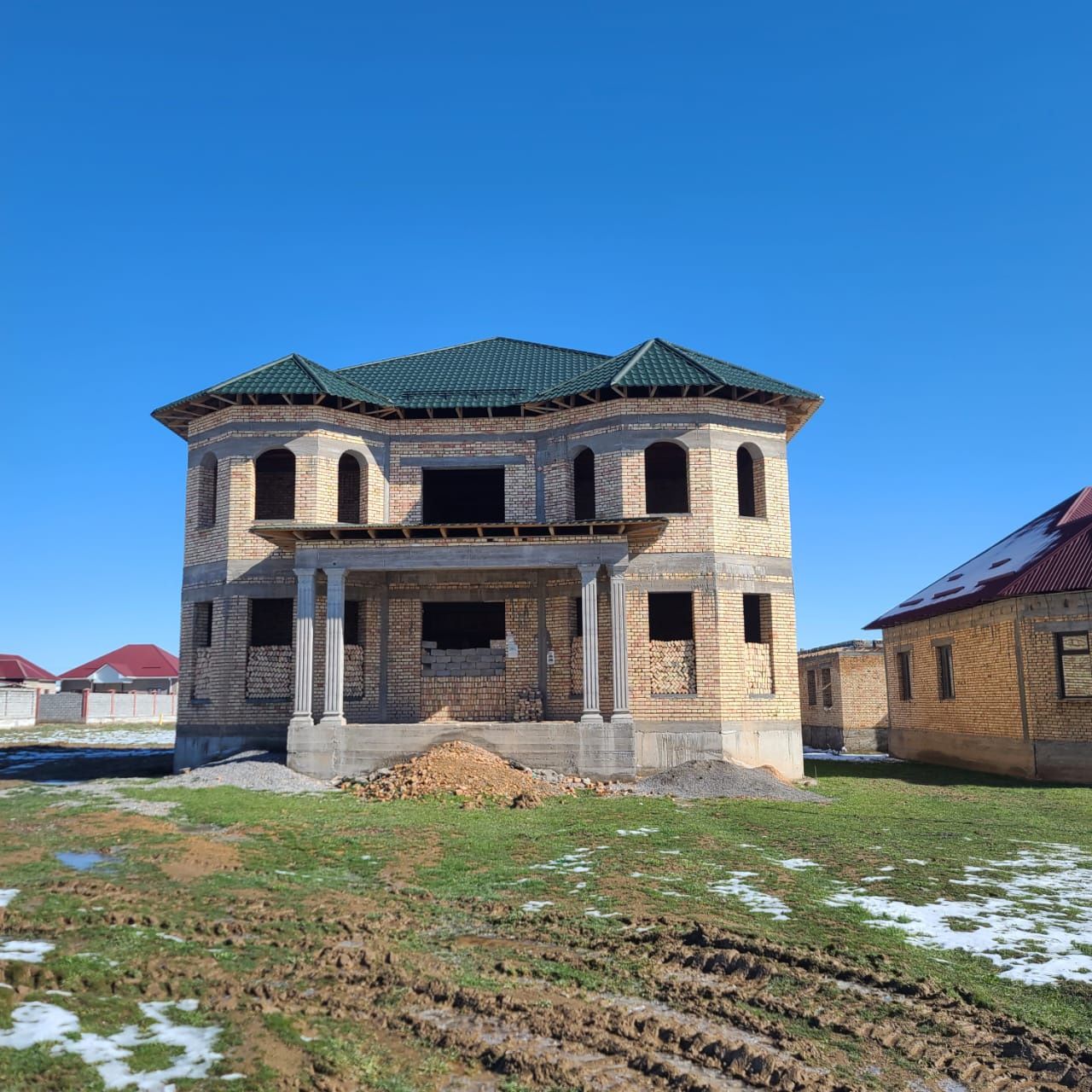 Кладка кирпич крыша жасаймыз
