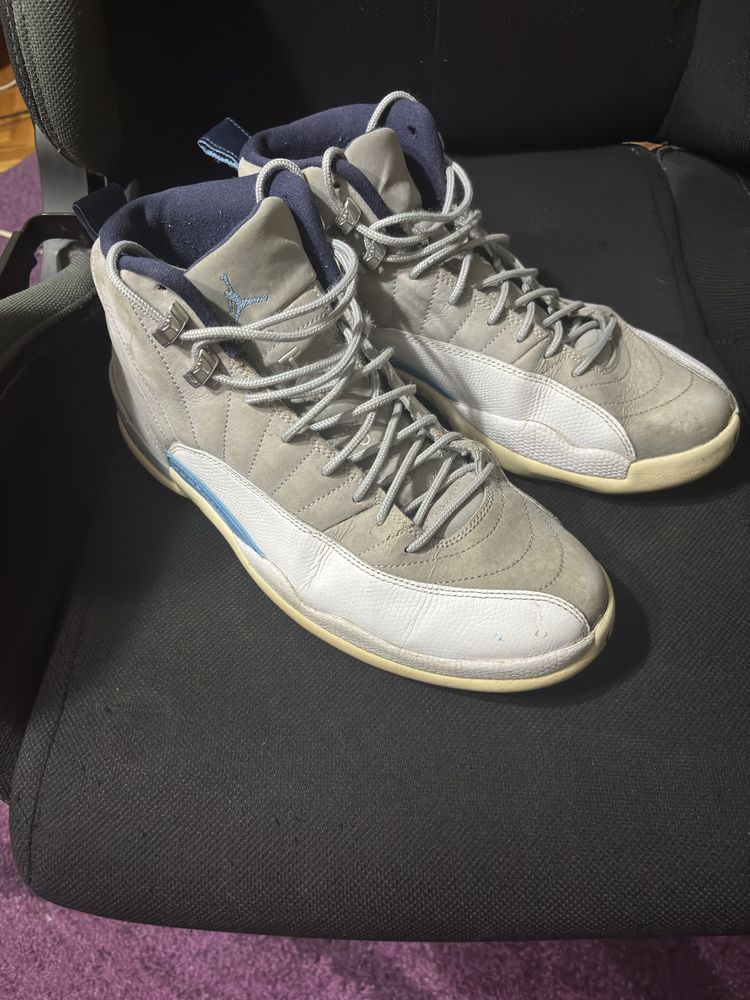 Jordan 12 Grey University Blue
