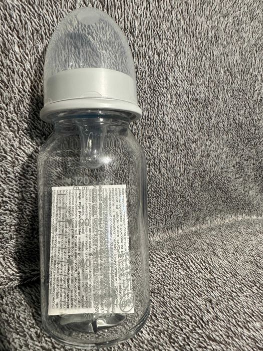 Biberoane Noi Babynova de sticla fara BPA, 120 ml (20 lei buc)