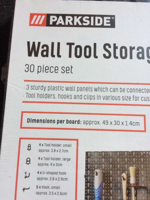 Organizator perete pentru scule