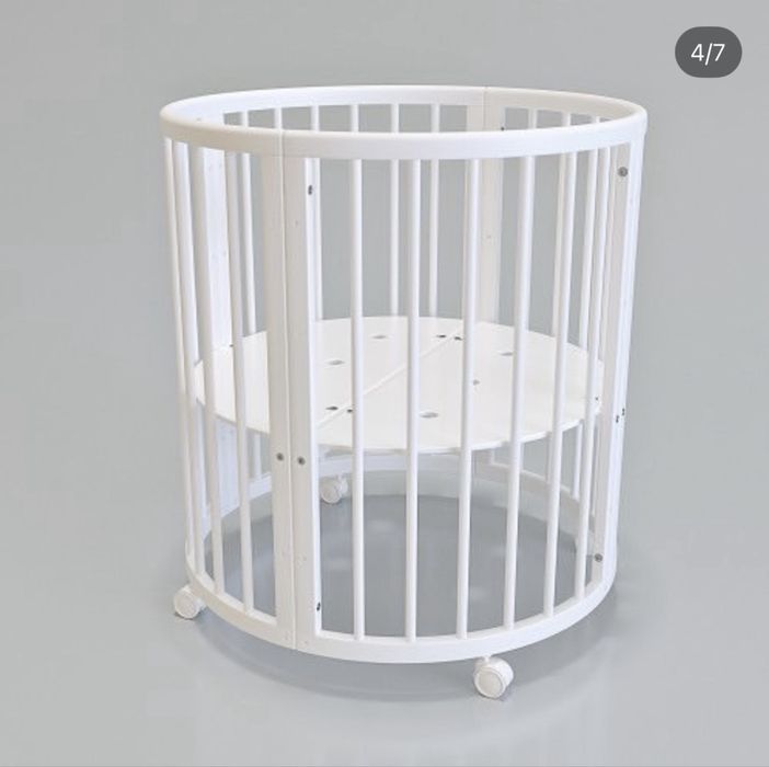 Кроватка-трансформер с маятником, колесами и комплектом матрасов!