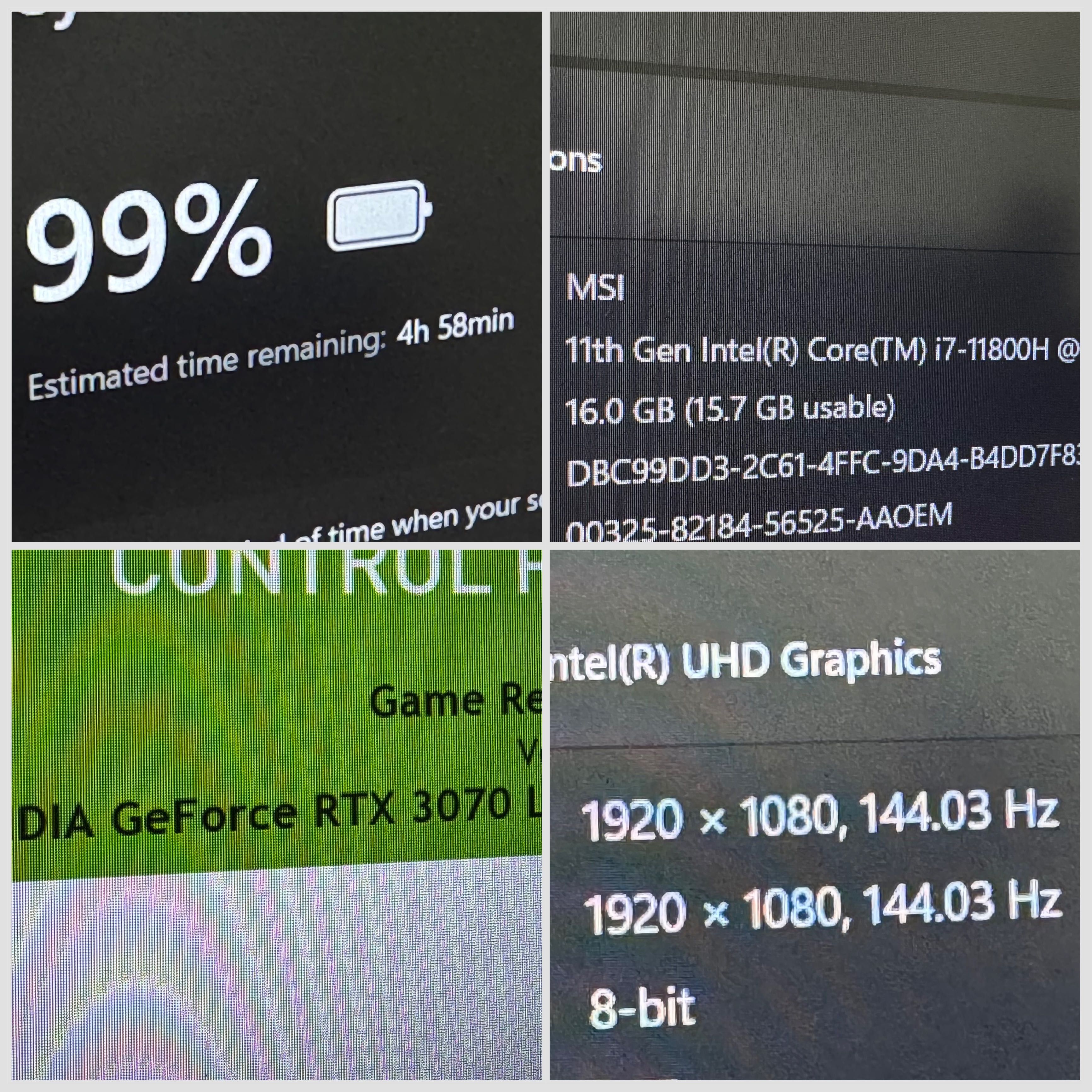 15.6 IPS 144hz/RTX 3070 8GB / i7 11800H/ 16gb рам /SSD/ Hi-Res Audio