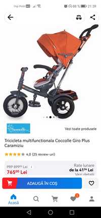 Tricicleta copii Coccolle Giro Plus