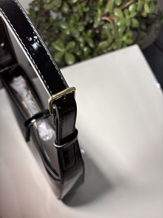 Кожена чанта ivsen loran черна-червена