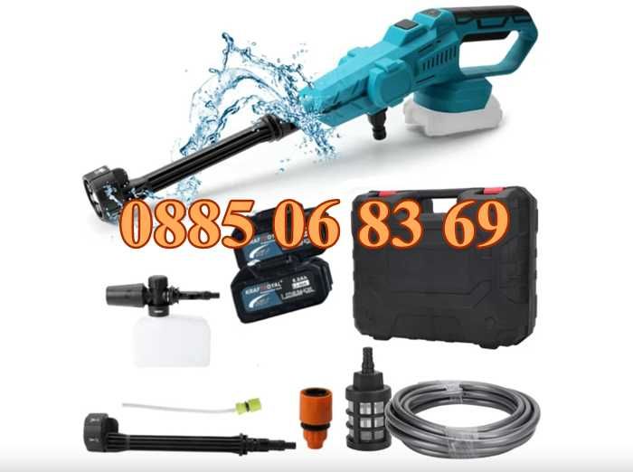 Акумулаторна водоструйка с дисплей, дюза 6 в 1 и две батерии 36V 8Ah