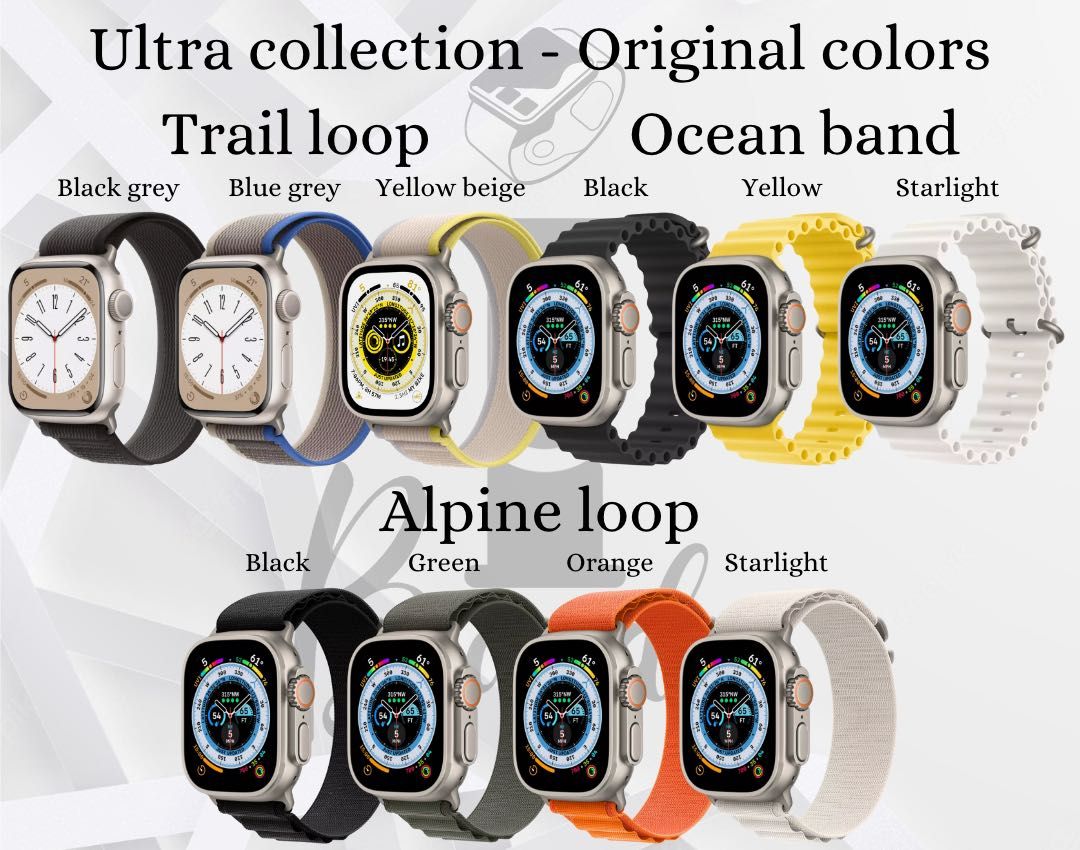 Силиконови каишки Ocean Band за Apple Watch ULTRA/SE2/SE/9/8/7/6/5/4/3