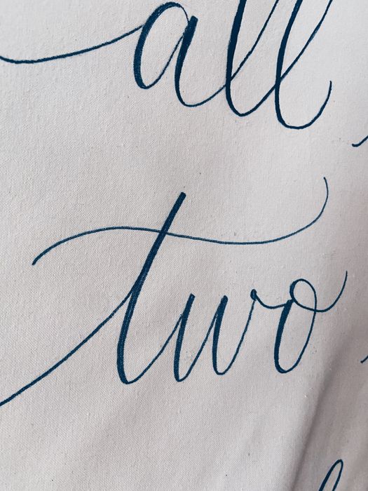 Semne de nunta caligrafiate pe in