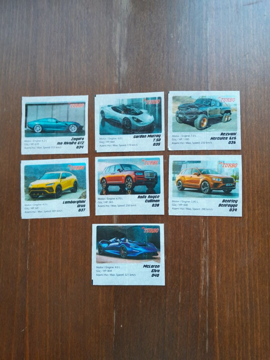 Продавам картинки TURBO CAR 2021  пълна серия