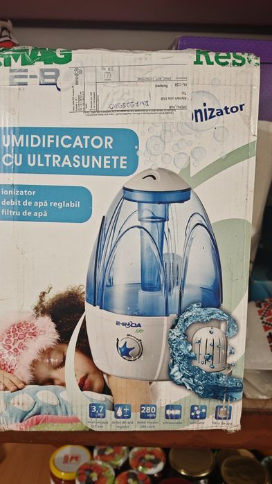 Umidificator E-Boda Breeze 101, ionizator, rezervor 3.7 l