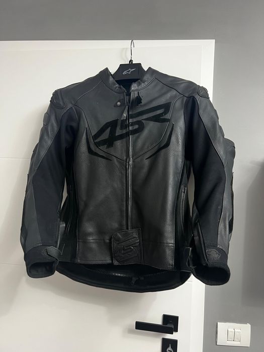 Geaca moto din piele 4SR TT REPLICA BLACK SERIES