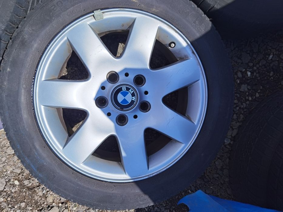 Set 4 jante aliaj 5x120 bmw R16 cu anvelope vara 205 55 import German