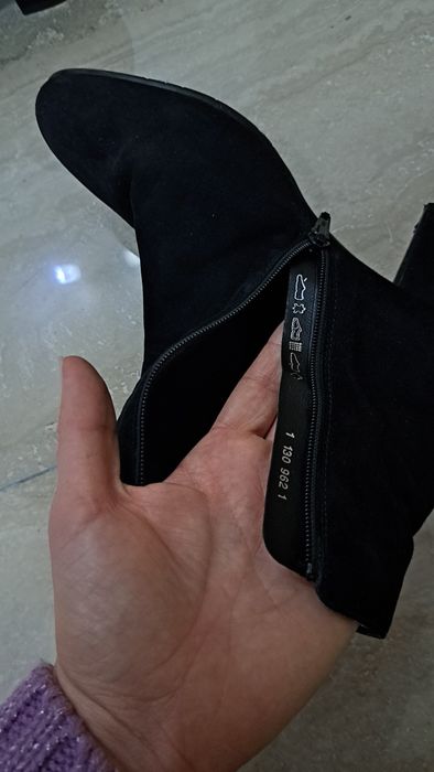 Botine piele naturală întoarsă, mărimea 39