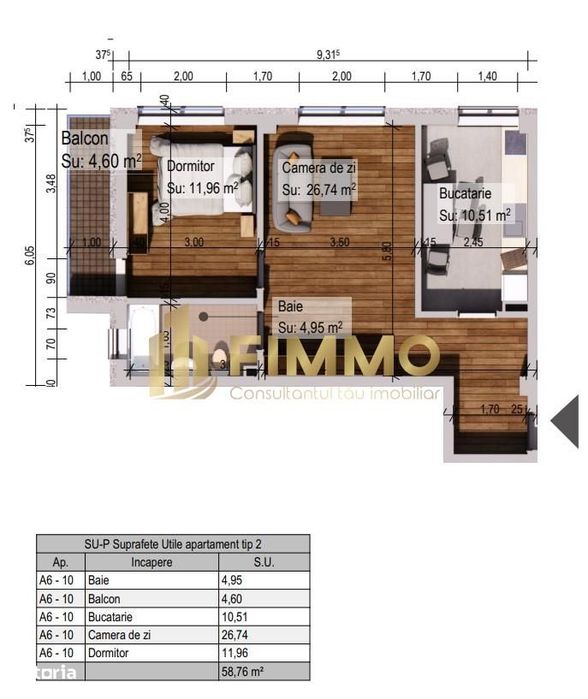Apartament 55mp | Avans 30% + rate 3 ani | Burdujeni | ID:1106