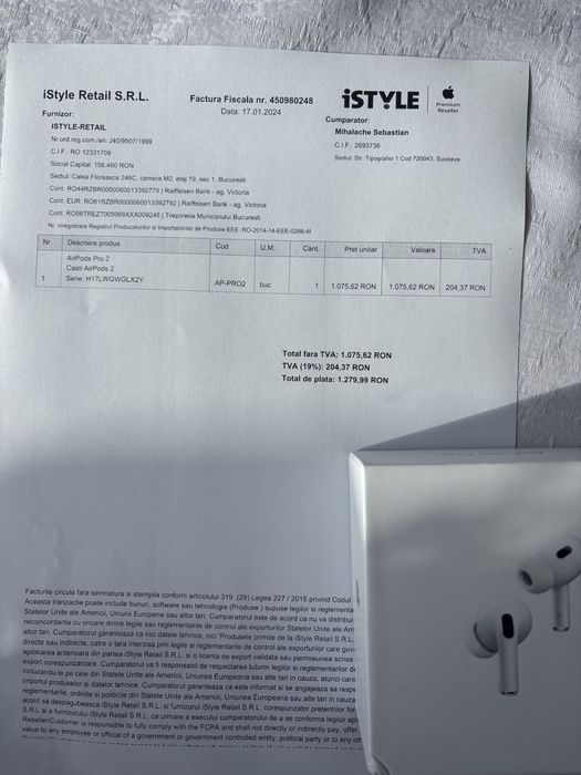 Casti AirPods 2nd generation