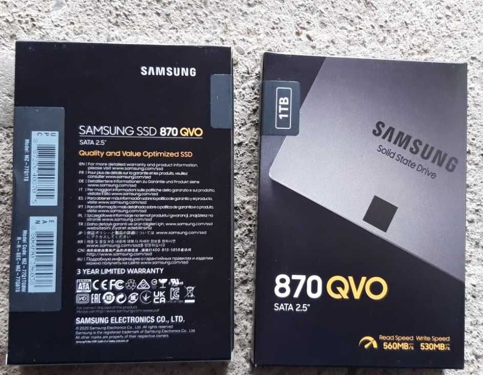 Ssd Samsung QVO 870  de 1 Tb Nou Sigilat , Korea , garantie samsung