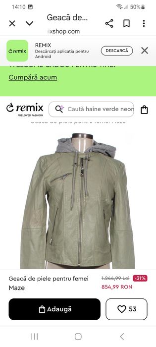 Geacă Lloyd piele naturala