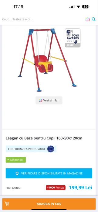 Leagan gradina bebe