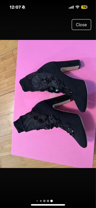 Botine negre Dolce Gabbana