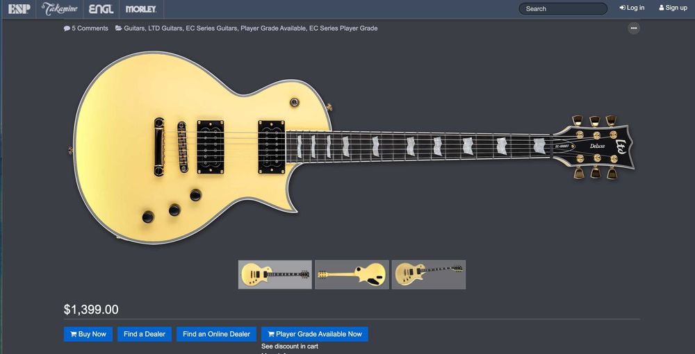 Vand chitara ESP LTD EC1000 CTM noua