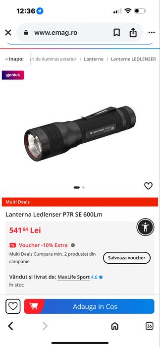 Vând lanternă Ledlenser