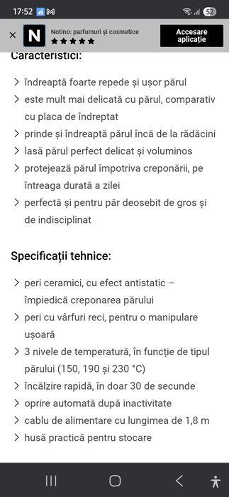 Perie electrică de îndreptat părul