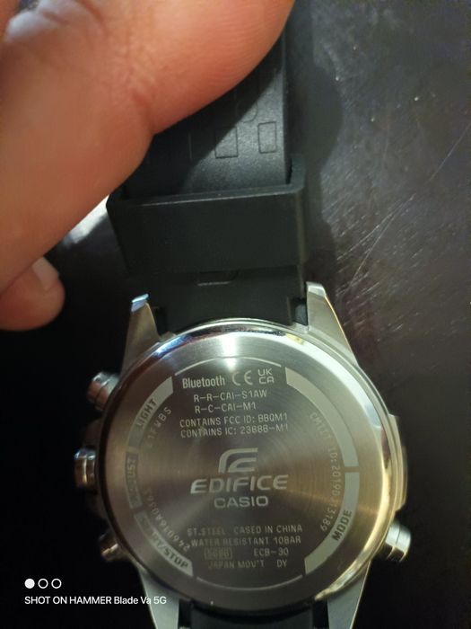 Силиконова каишка за часовник CASIO Edifice