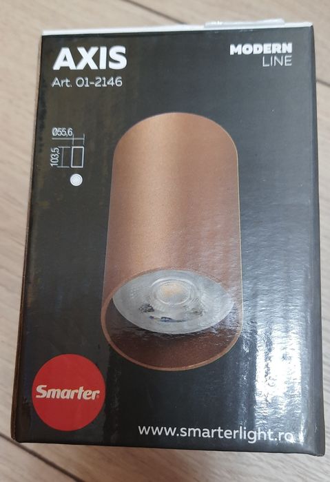 Spot aparent Axis pentru interior,10cm,cupru mat,GU10,230V,max35W,Nou!