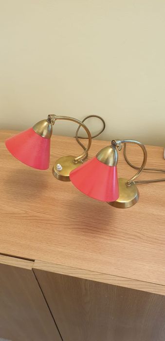Set pereche accesorii lampi vintage colectie alama Suedia 1950