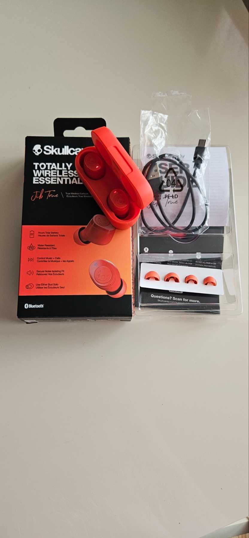 Безжични слушалки с микрофон Skullcandy - Jib True, TWS, червени