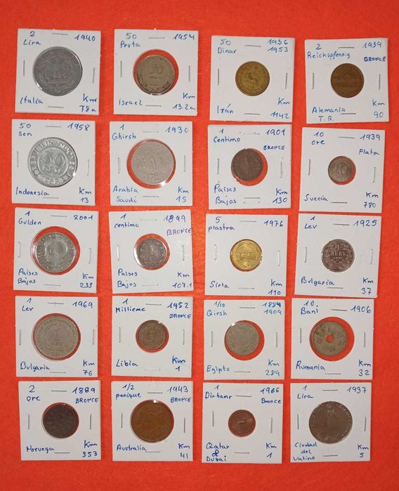 Lot 90 monede internaționale