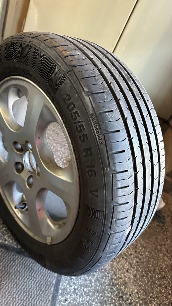 Гума с джанта - Continental 205/55 R16 - лятна