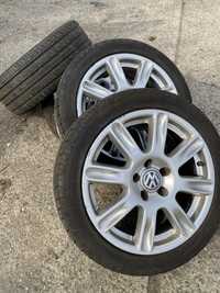 jante aliaj 5x112 originale vw cu cauciucuri noi 225/45 r17