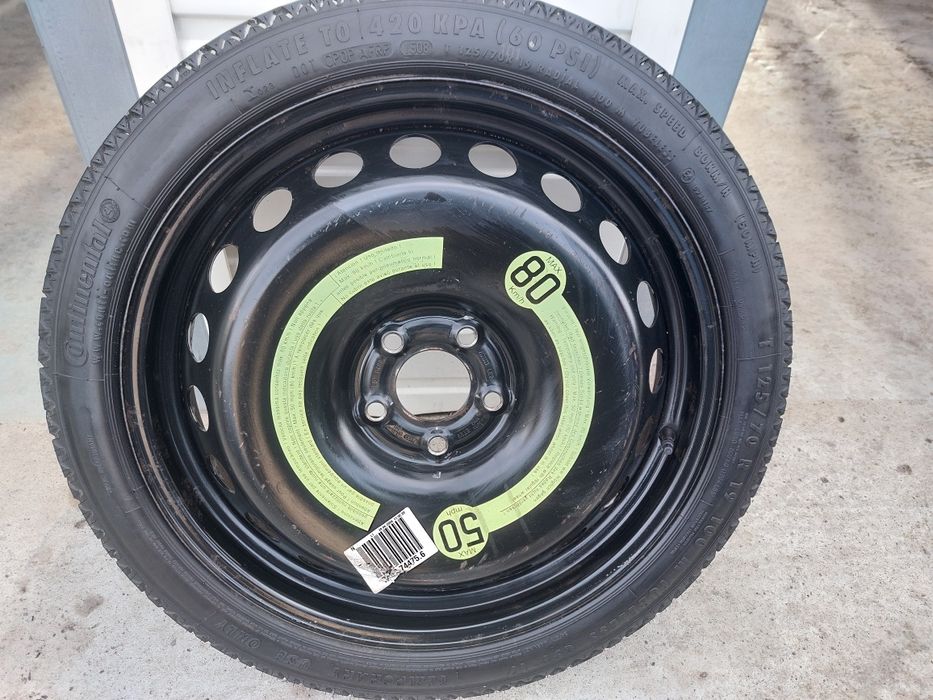 Roata rezerva slim Audi A4 B8 B9 5x112 CB 66.6 MM 125 70 R19