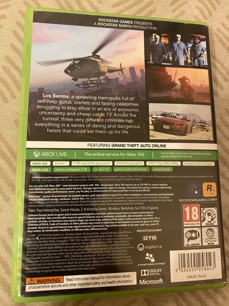 GTA V Xbox 360, Xbox one