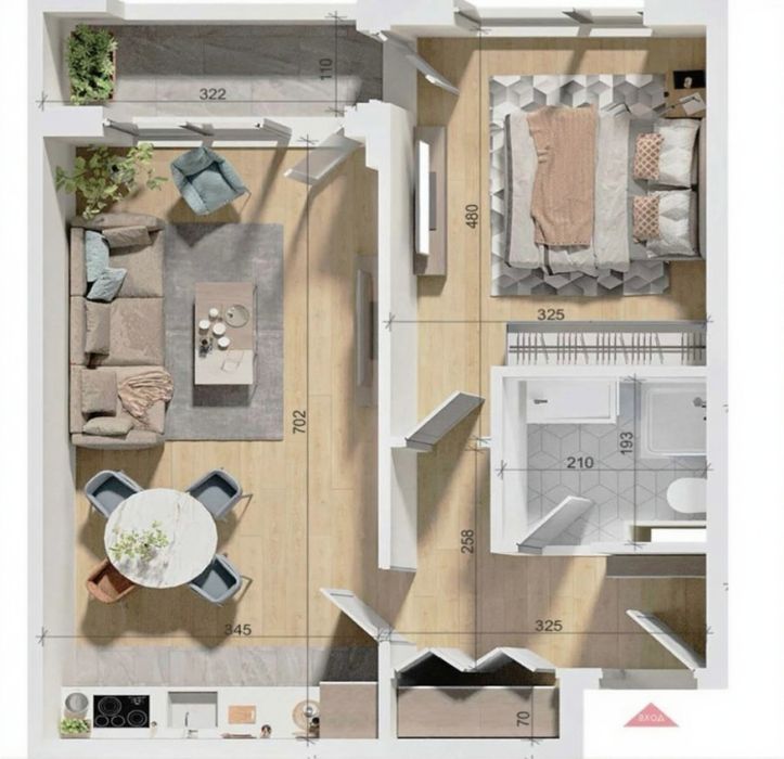 Продава се Двустаен апартамент в Пловдив, Тракия - 73 кв.м за 1643 €/кв.м - Снимка #1