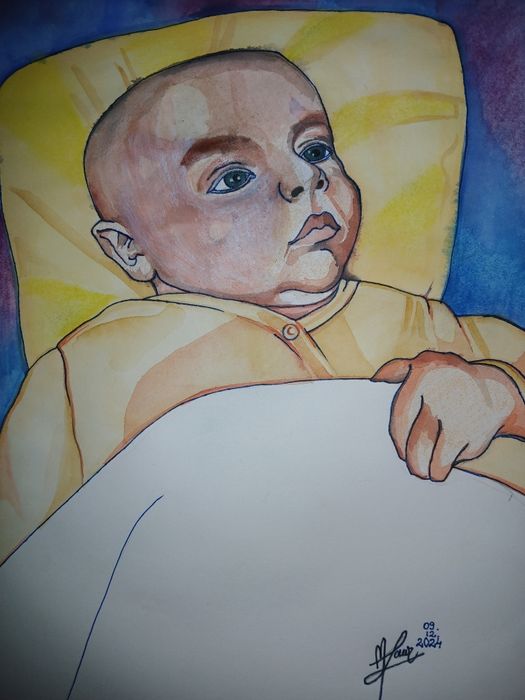 Portrete in  creion sau  acryl