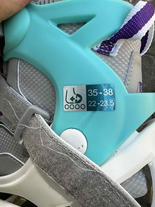Нови Детски ролери, каска и предпазители, Декатлон, 35-38+спортен сак